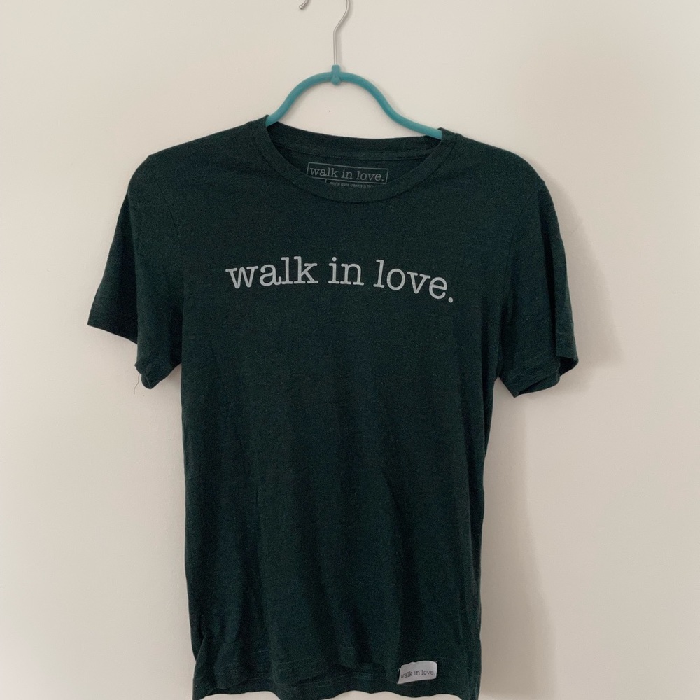 Walk In Love Original Design Unisex Small Dark Green